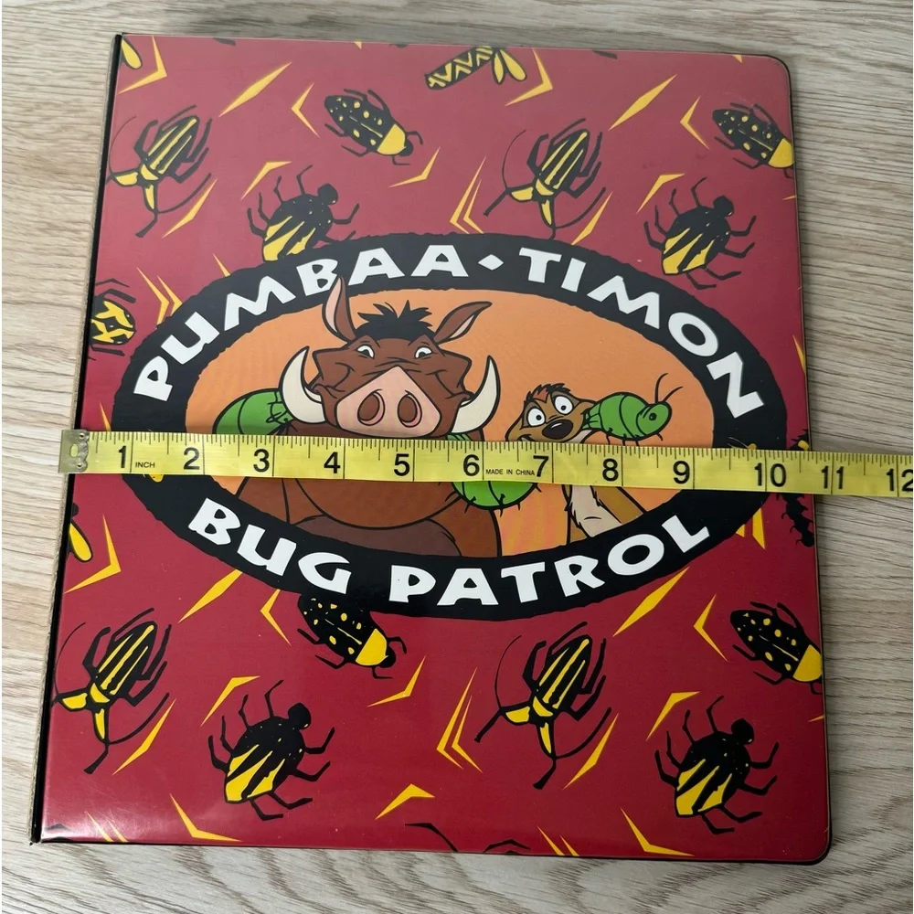Disney The‎ Lion King Impact Inc. Timon and Pumba Bug Patrol 3 Ring Binder 90’s